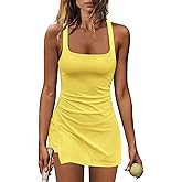 Nirovien Womens Tennis Dress with Built in Shorts Athletic Dresses Workout Dress Skort Dresses Golf Outfits