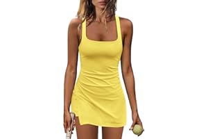 Nirovien Womens Tennis Dress with Built in Shorts Athletic Dresses Workout Dress Skort Dress Golf Outfits