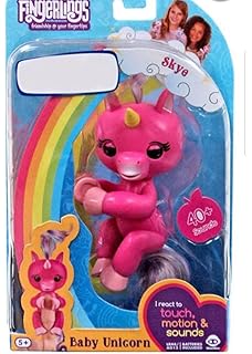 unicornio con cuerno con luz fingerlings