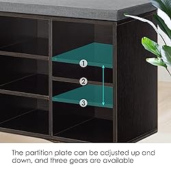 PayLessHere Shoe Bench - 10 Compartment Shoe