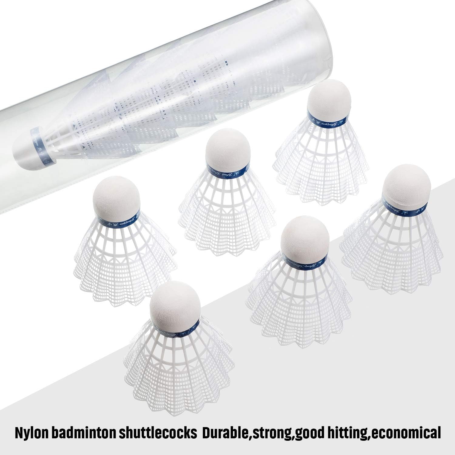 Nylon Badminton Shuttlecocks High Speed Badminton Birdies Sports Training Badminton Balls for Indoor and Outdoor Sports, White (48 Pieces) : Sports & Outdoors