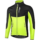 INBIKE Cycling Jacket for Men Running Biking Jackets Mens Windbreaker Reflective Windproof Fleece Lined Cold Weather
