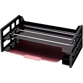 Officemate 26054 Recycled Desk Tray, Side Load,9 x 16 1/4 x 5, Legal, Black, 2/PK (OIC26054)