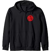 Naruto Shippuden Front and Back Sasuke Sharingan Anime Zip Hoodie