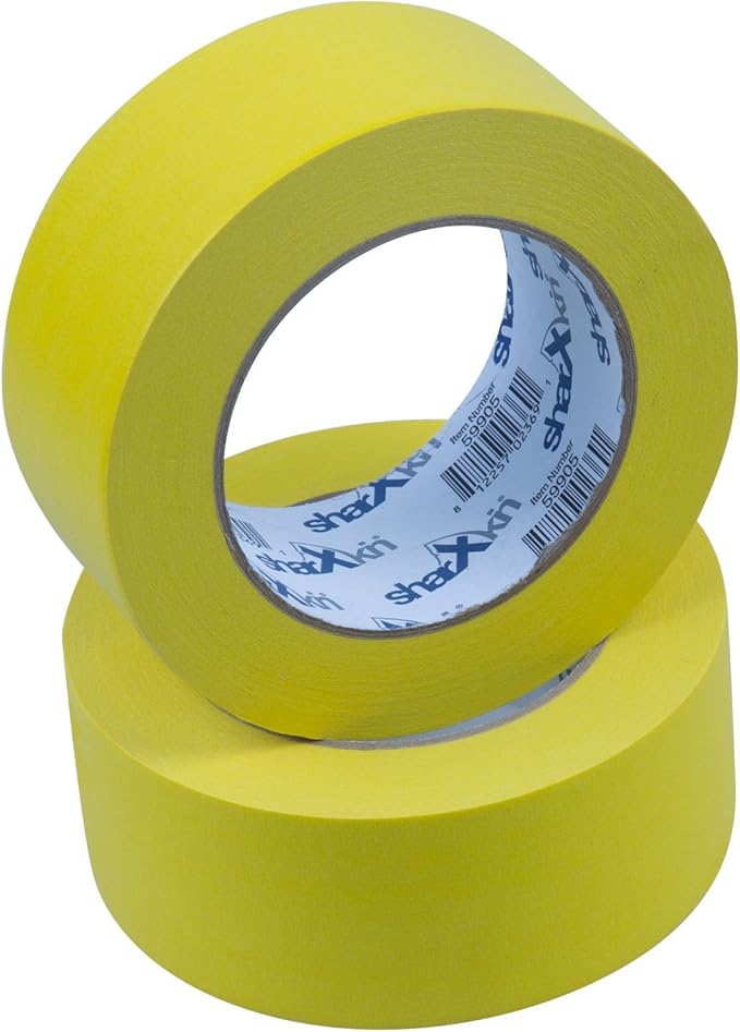 Sharxkin NoResidue Masking Tape, Yellow, 2Inches x 60