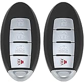 X AUTOHAUX CWTWB1U840 315Mhz Replacement Keyless Entry Remote Smart Key Fob for Nissan Sentra Versa 2013-2019 285E3-3SG0D 285E33SG0D 46 Chip 4Buttons 2Pcs
