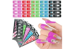 XEAOHESY 100 Pieces Nail Art Cuticle Protectors Colorful Nail Polish Protector for Fingers U-Shaped Cuticle Protector for Nail Painting Nail Peel Off Cuticle Guard
