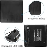 Vlio USB 3.0 External CD DVD Drive Portable Slim Player Writer Reader Mac/Win view 2