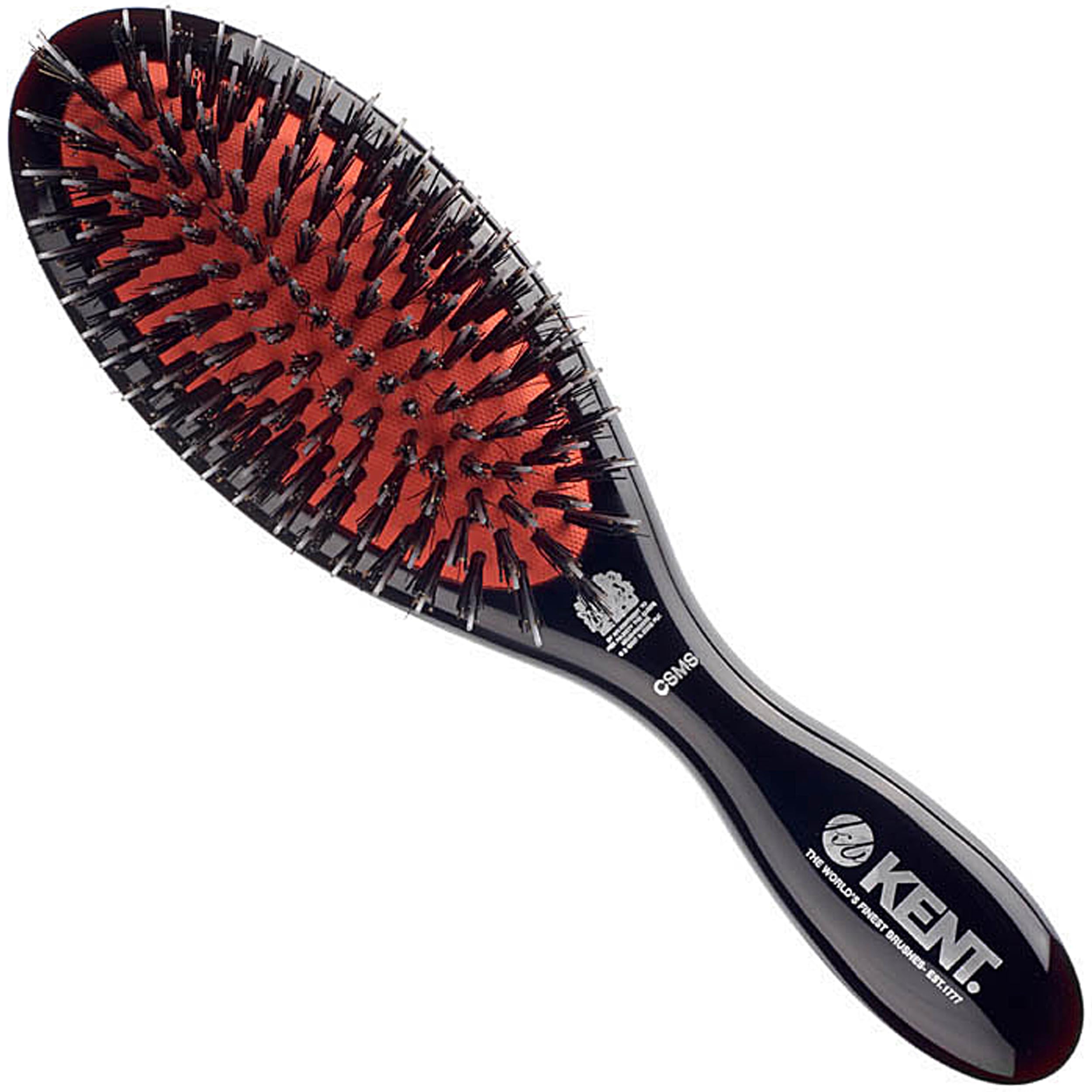 Kent Small Nylon and Pure Black Bristle Mix Cushioned Brush - CSMS (PACK OF 1)