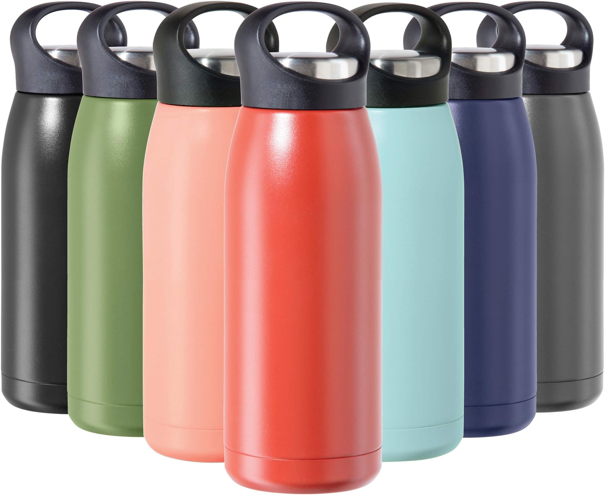 OggiFreestyle Stainless Steel Insulated Water Bottle- Double Wall Vacuum Insulated, Travel Thermos, 17oz(500ml), Red
