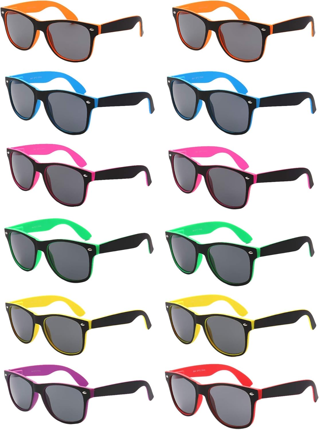 Wholesale 80'S Retro Style Bulk Lot Promotional Unisex Sunglasses 12