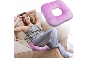 Vinban Stuffed Donut Pillow Seat Cushion | for Tailbone and Coccyx Pain, Hemorrhoids, Bed Sores, Pregnancy, Prostate, Surgery Recovery, Sitting Pressure Relief, for Home, Office and Car (Fuchsia pink)