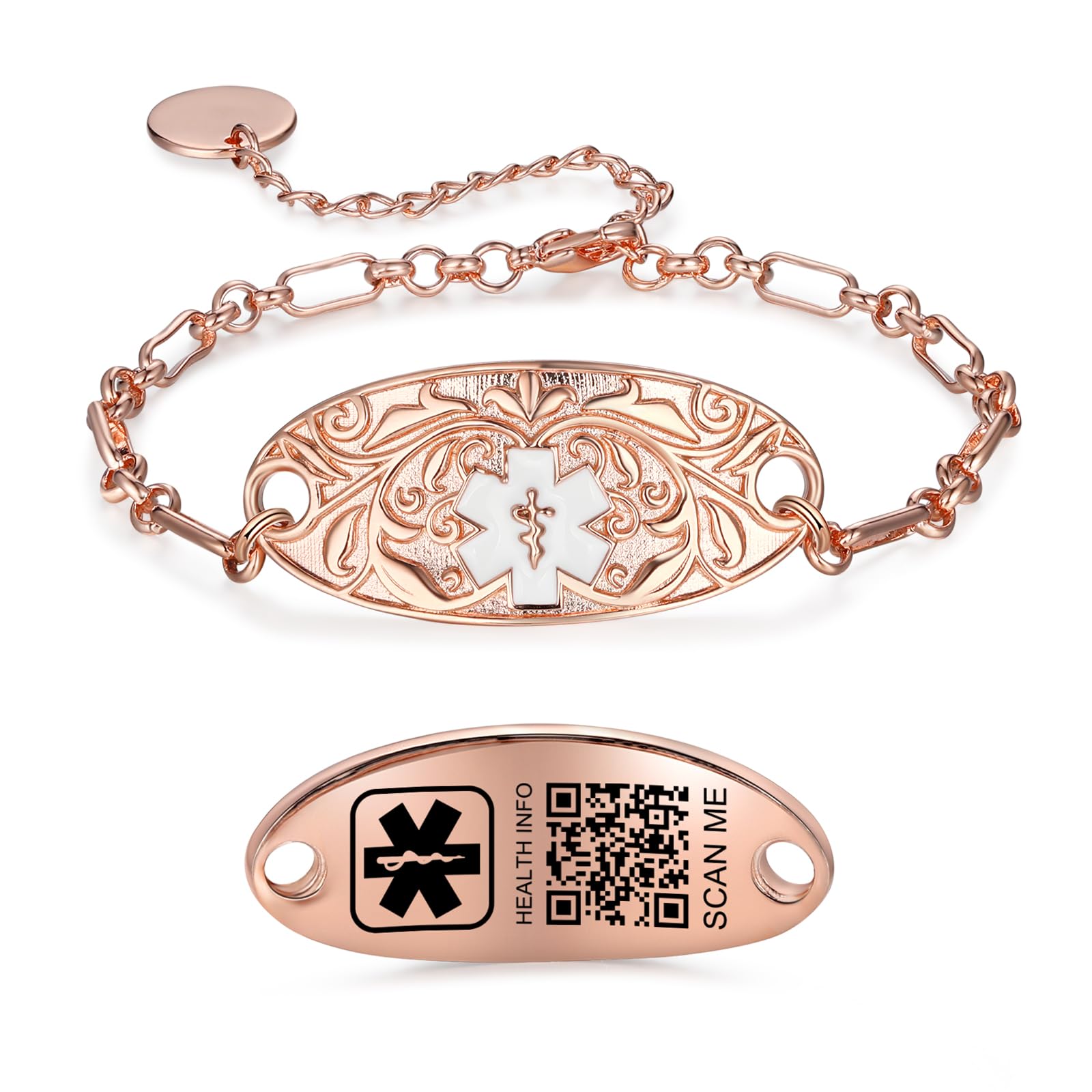 Theluckytag Upgraded QR Code Medical ID Bracelets