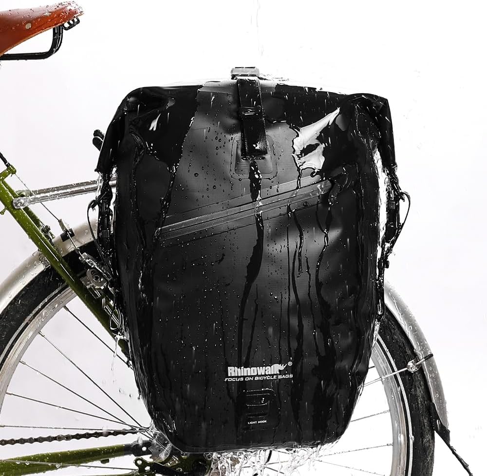 Rhinowalk 25L Waterproof Bike Pannier Bag Rear Rack Saddle Bag