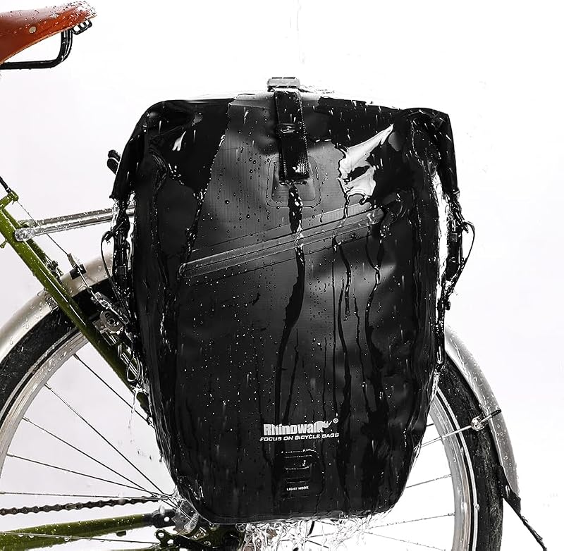 Rhinowalk 25L Waterproof Bike Pannier Bag Rear Rack Saddle Bag