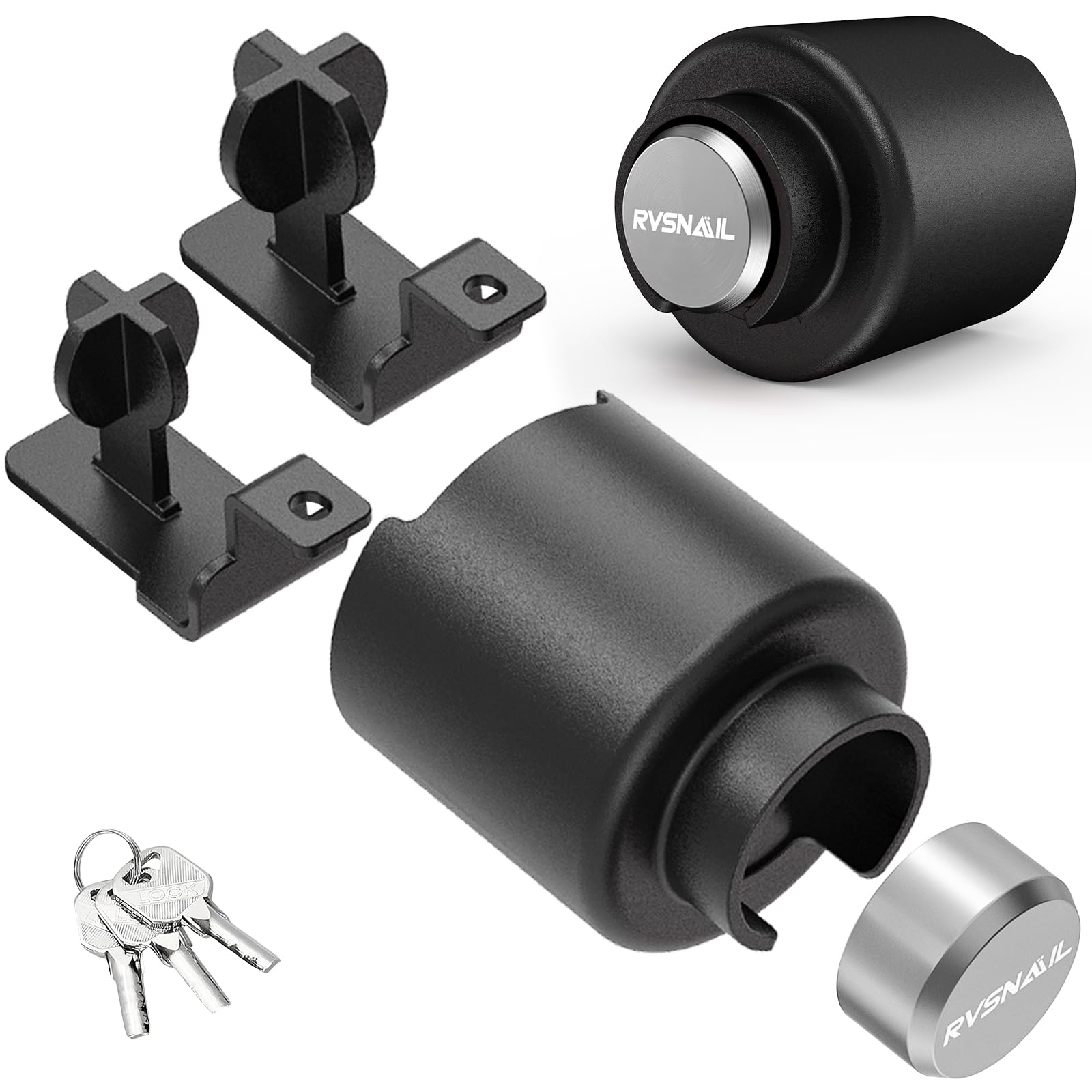 Photo 1 of ?2025 New Version? Trailer Lock Fits 2" and 2 5/16" Coupler with Drain Hole, Heavy-Duty Anti-Theft Steel Hitch Locks, Trailer Tongue Lock for RV, Trailer, Boat, Pickup