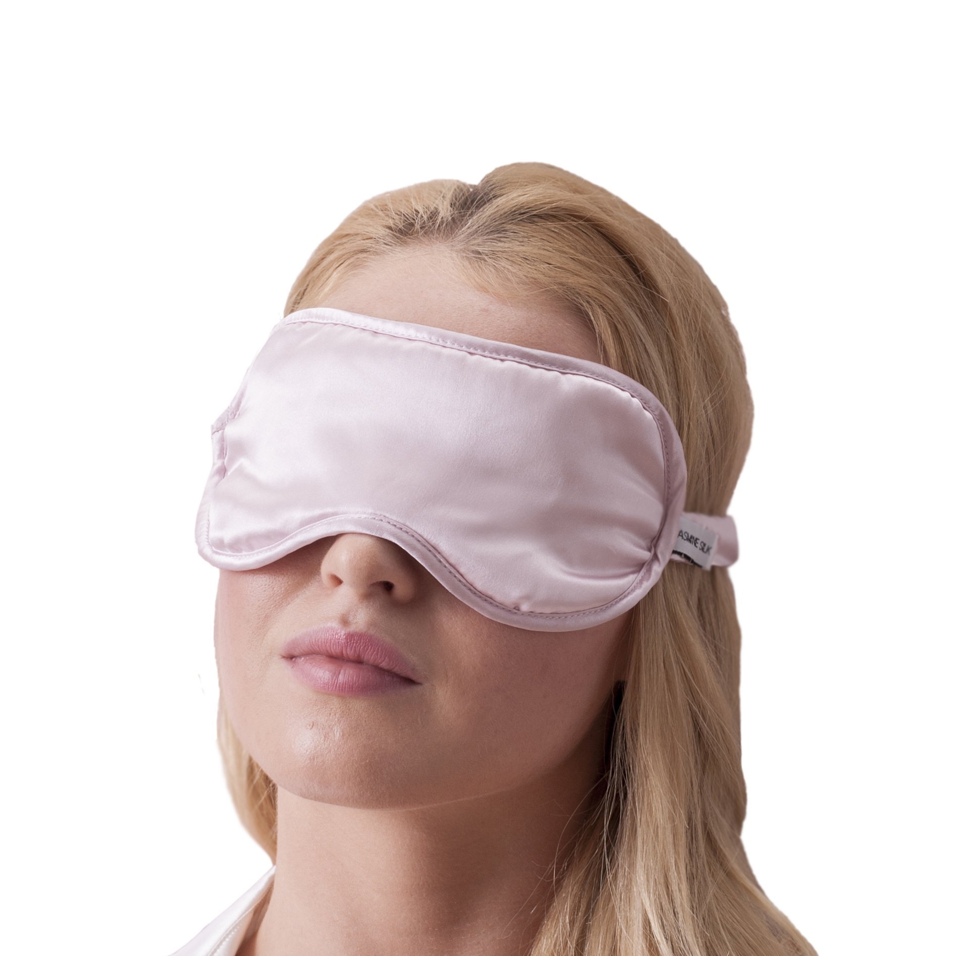 Jasmine Silk 100% Pure Silk Filled Eye Mask/Sleeping Mask Sleep Mask - Pink