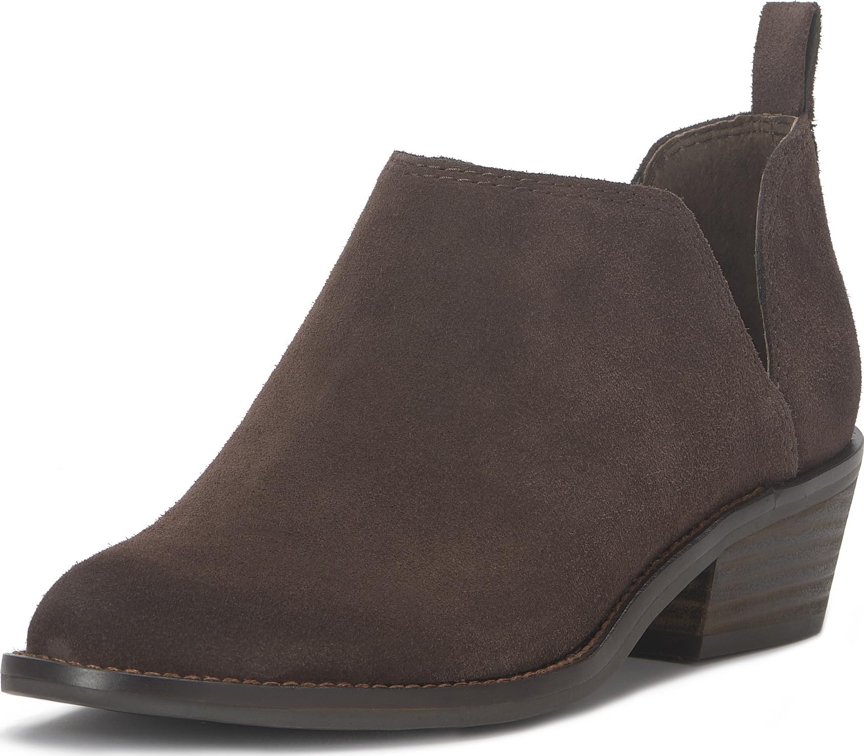 Lucky Brand Fayth Notched Bootie, Chocolate, 7