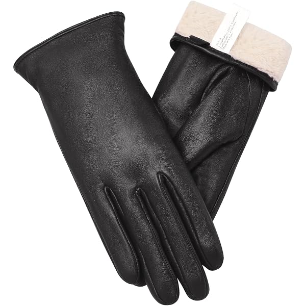 Vislivin Womens Leather Gloves Touch Screen Winter Glove Warm