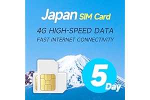 LBDCIOT Japan Data ONLY SIM Card 5 Days | Unlimited Internet Data For Japan Travelling or Business Trip 2GB High Speed Data Per Day For Your Mobile Phone Network or Other Communication Equipmen|Docomo Network