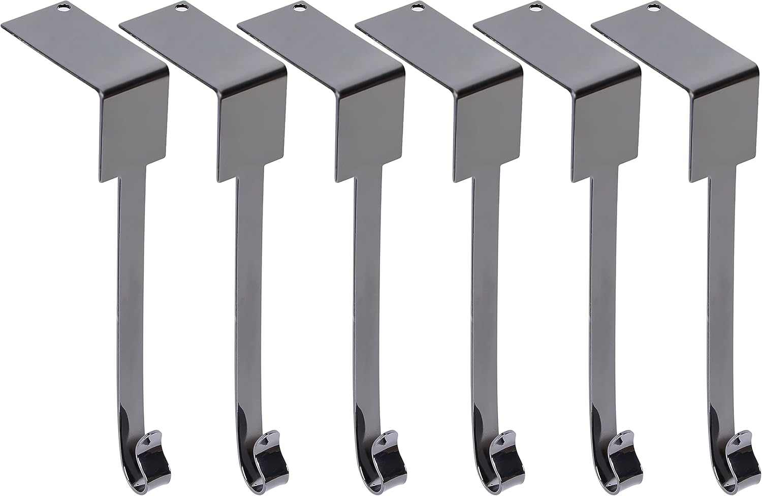 Stockings & Holders - Rorain Set of 6 Christmas Stocking Holder for Mantel, Non Slip Safety Fireplace Hanger Grip, Xmas Stockings Hanging Hooks Without Damage Mantel Clip Hooks for Stockings Black