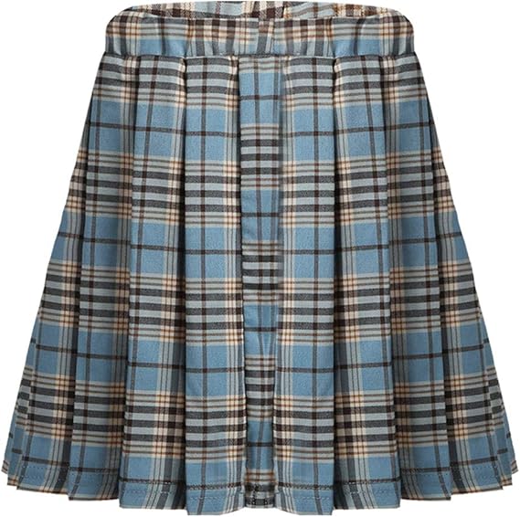 Amazon Co Jp Iiniim ガールズ プリーツスカート チェック柄 ミニ スクールスカート ハイウェスト Aライン ひざ丈 制服 女子生徒 Jk 可愛い 女子高校生 服 ファッション小物