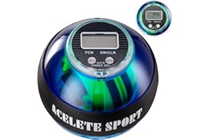 ACELETE Gyro Ball Wrist Exerciser Gyroscope Ball Forearm Strengthener for Stronger Wrist Bones and Muscle