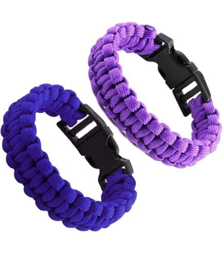Lotto di 8 Braccialetti Sopravvivenza Emergenza Everbilt 9 Paracord