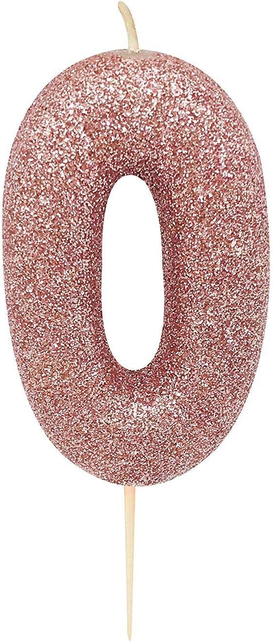 Lolo Company Inc Candela Per Torta Di Compleanno A Forma Di Numero 1 Color Oro Rosa Rose Gold Number 0 Candele Decorazioni Landknirpse De