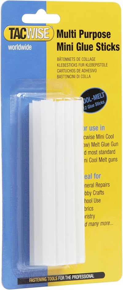 Tacwise 0476 Cool Melt Glue Sticks 7.4mm x 100mm Pack of 12 Clear