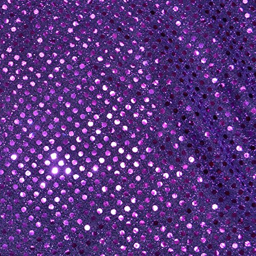 Purple Small Dot Confetti Sequin Fabric 45 inches wide sold by the yard
