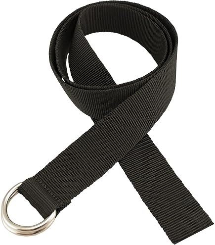 No27 Mens Nautical Tarpon Fish D-Ring Style Ribbon Belt, Webbing