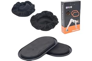 Techson Dual Sided Exercise Sliders (2-Pack) - Versatile Gliding Discs for Full Body Workout, Compact & Portable for Fitness 