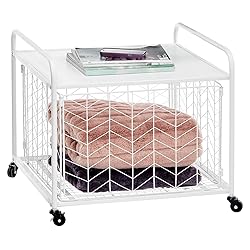 mDesign Small Portable Mini Fridge Storage Cart