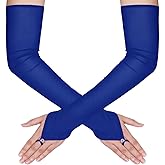 zeasciosd Women's Long Fingerless Sheer Gloves Tulle Mesh Gloves for Wedding Bridal Opera Party Halloween Costume