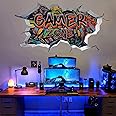 Minecraft Decor TOARTI 3D Game Wall Decals,Gaming Wall Stickers For Boys Room Gamer Zone Sticker Video Gaming Wallpaper For Kids Playroom Decor Gamer Wall Vinyl Decals