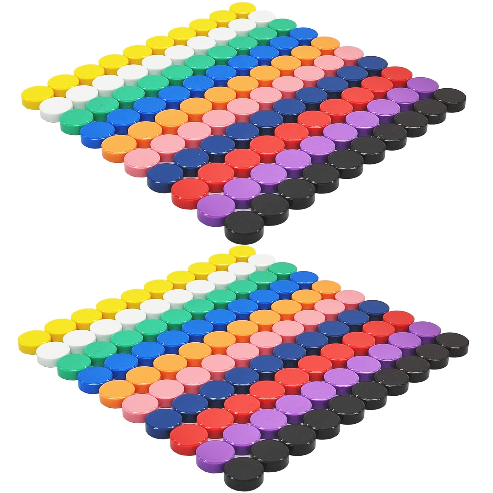 ZDZBLX Fridge Magnets, 200 Pack 10 Colors Magnets for Whiteboards, Strong Magnet, Colorful Mini Small Magnet, Round Cute Magnets for Crafts, Notice Board, Kitchen, Office, Classroom, School (Assorted)