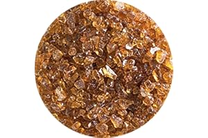 BULLSEYE GLASS CO. 5 Oz Medium Amber Transparent Coarse Frit - 90 Coe