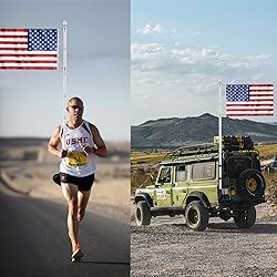 REERON 7 FT Flag Pole Kit for House, w/2-Position