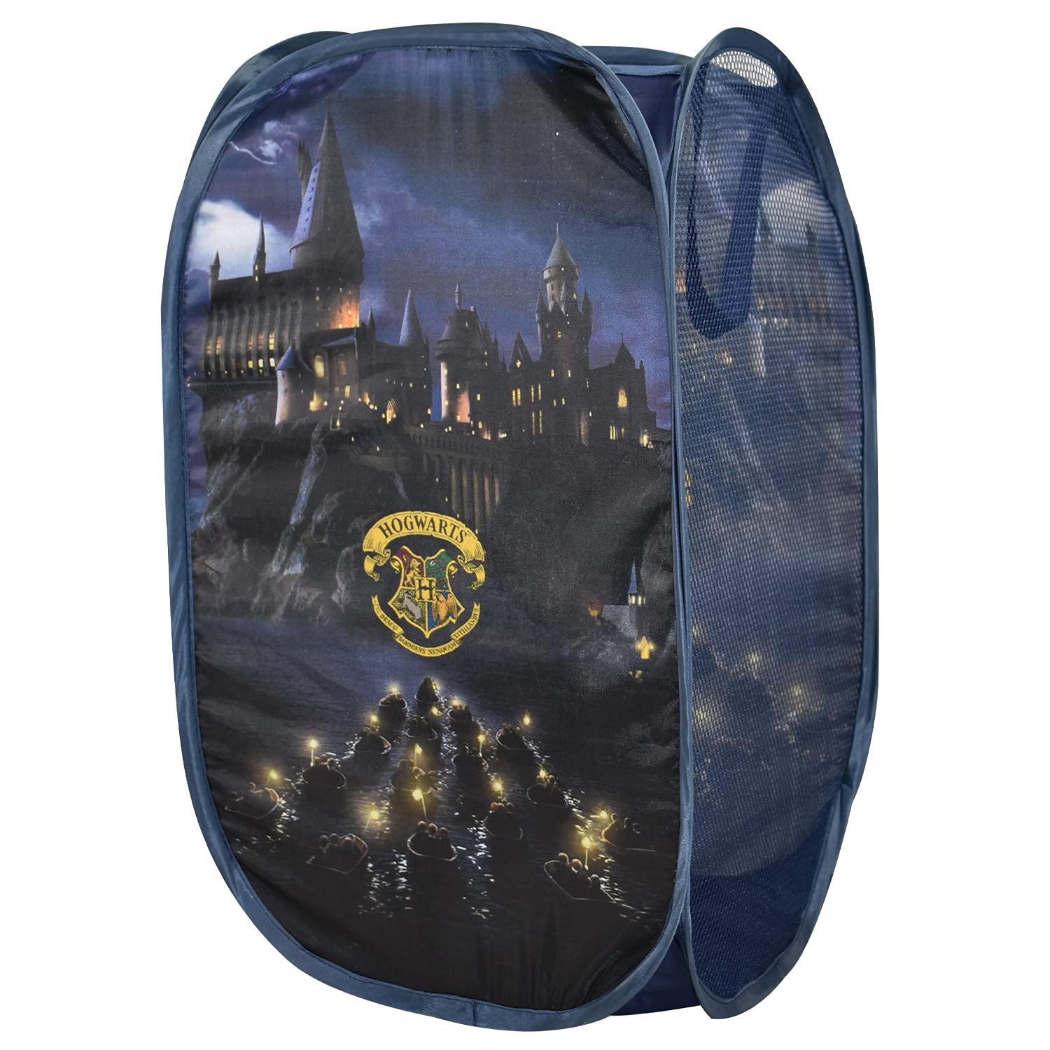 Harry Potter Hogwarts Foldable Children's Pop-Up Storage Basket Nursery Laundry Basket Blue 36 x 36 x 58 cm