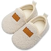 L-RUN Toddler Boys Girls House Slippers Indoor Home Shoes Warm Slipper Socks for Kids Baby Soft Winter Warm Walking Shoes