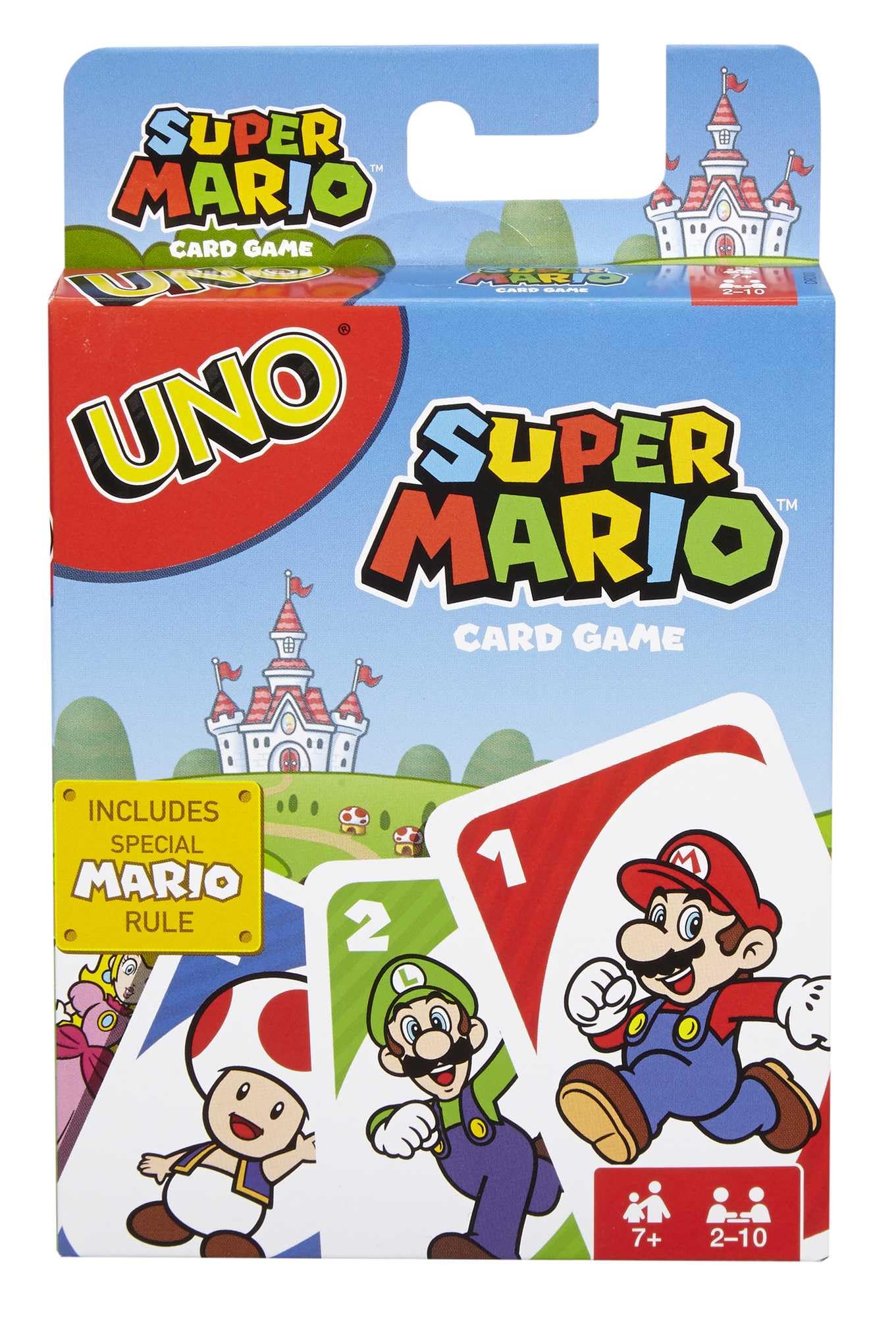 Mattel Games DRD00 - UNO Super Mario Kartenspiel, geeignet für 2-10 Spieler, Kartenspiele und Kinderspiele ab 7 Jahren