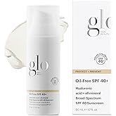 Glo Skin Beauty Oil Free SPF 40+ Hyaluronic Acid Infused All Mineral Sunscreen - Protect Against Sun Damage & Aging Environmental Skin Stressors - Weightless, Invisible Finish