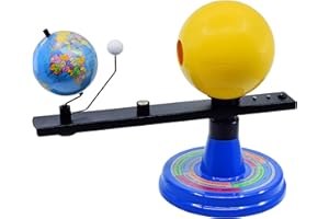 EISCO Illuminated Sun, Earth & Moon Orbital Model, 12.25" H x 16.25" W - 12V Light Bulb Demonstrates Sunlight on Earth & Moon - Solar Eclipse Demonstration - Includes Experiment Guide