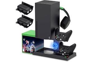 YUANHOT Vertical Cooling Stand Charging Station for Xbox Series X Console & Controller, Fan Cooling System for Xbox Series X 
