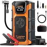 Jump Starter with Air Compressor, 5500A Car Battery Charger Power Jump Box Start 12V Vehicles(Up to 9.0L Gas&7.5L Diesel Engines) Portable Car Booster Jumper Pack Combo150 PSI Tire Inflator