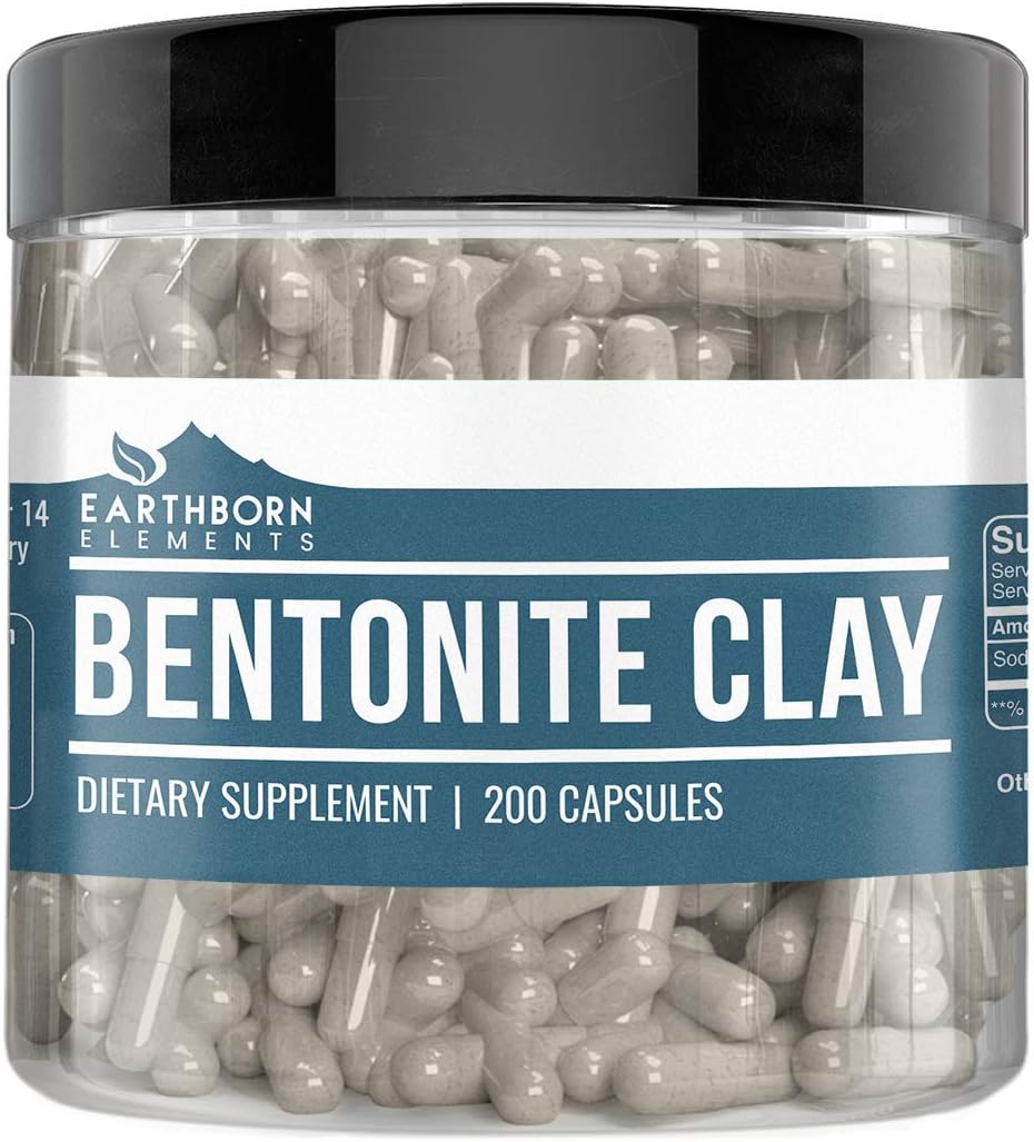 Bentonite Clay Detox Supplements, 200 Capsules (1,500 mg