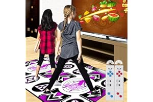 wuyule Dancing Mat - Electronic Dance Mat for Kids and Adults Dancing Game Dance Pad Wireless Non-Slip Dancer Step Pads, High Elasticity and Sensitivity, Multi-Function Games & Levels (Double)