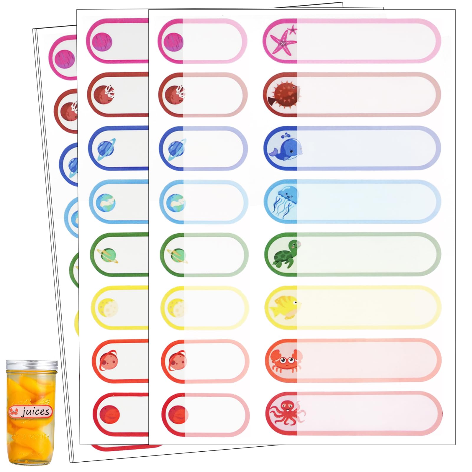 Baby Bottle Labels for Daycare Supplies, 128PCS Waterproof Daycare Labels Self Laminating, Dishwasher Safe, School Name Labels Stickers for Kids Stuff, Toddler Name Tags for Plastic Water Bottle
