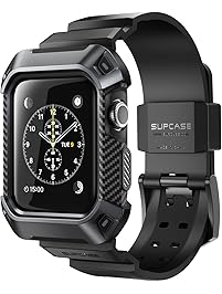 Apple Watch 3 Case, SUPCASE [Unicorn Beetle Pro] Rugged Protective Case with Strap Bands for Apple Watch Series 3 2017 Edition [42mm, Compatible with Apple Watch 42mm 2015 2016 ] (Black)